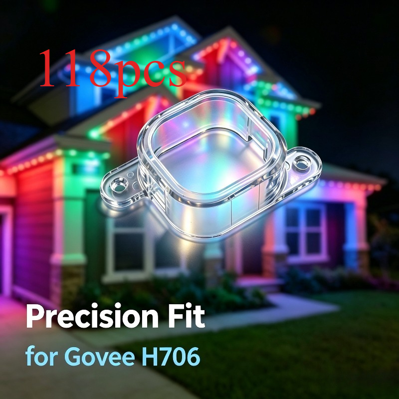 Outdoor Lighting Govee - 118 прозрачных зажимов для светодиодных ламп,