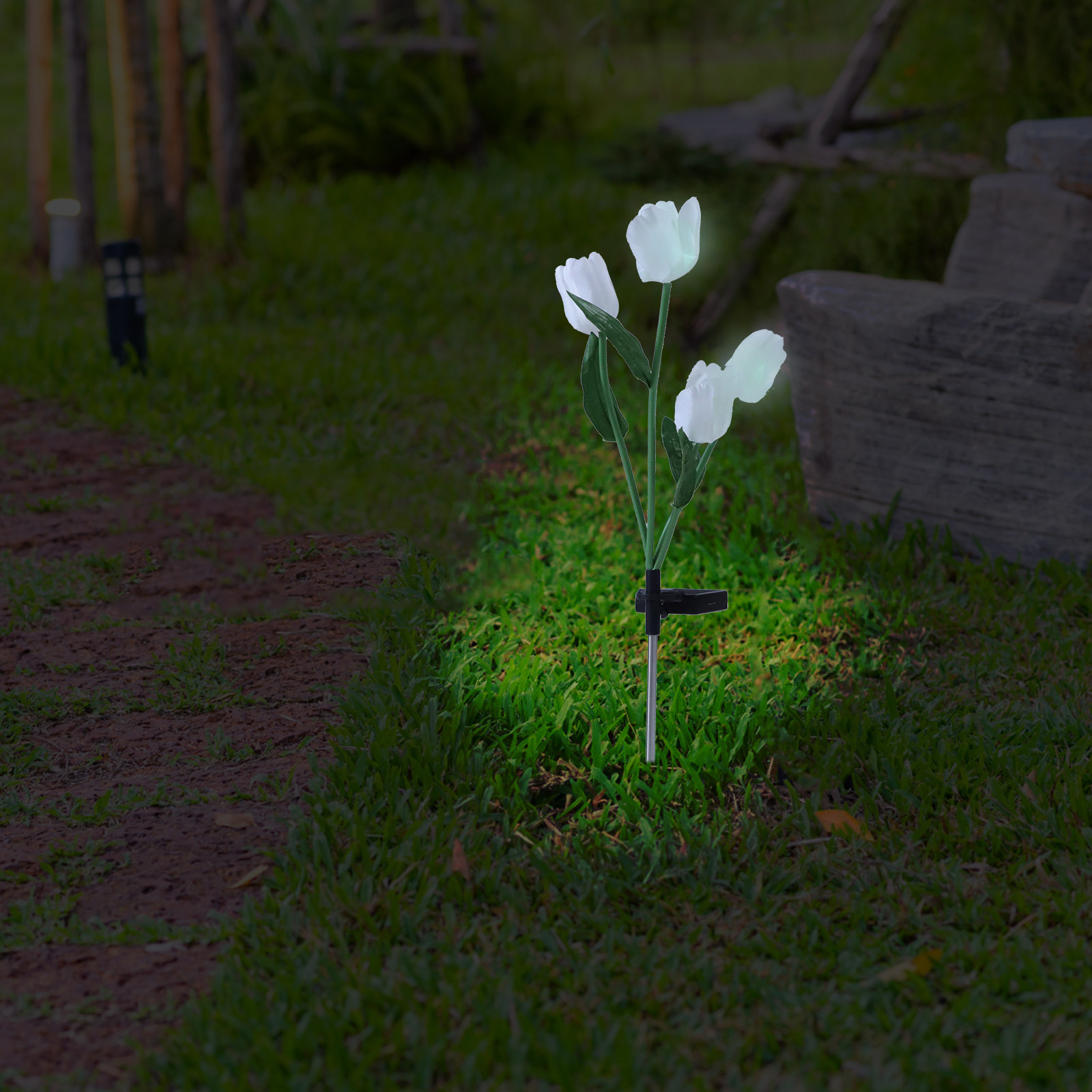 Outdoor Lighting Pathway - Солнечные садовые фонари в форме тюльпана,