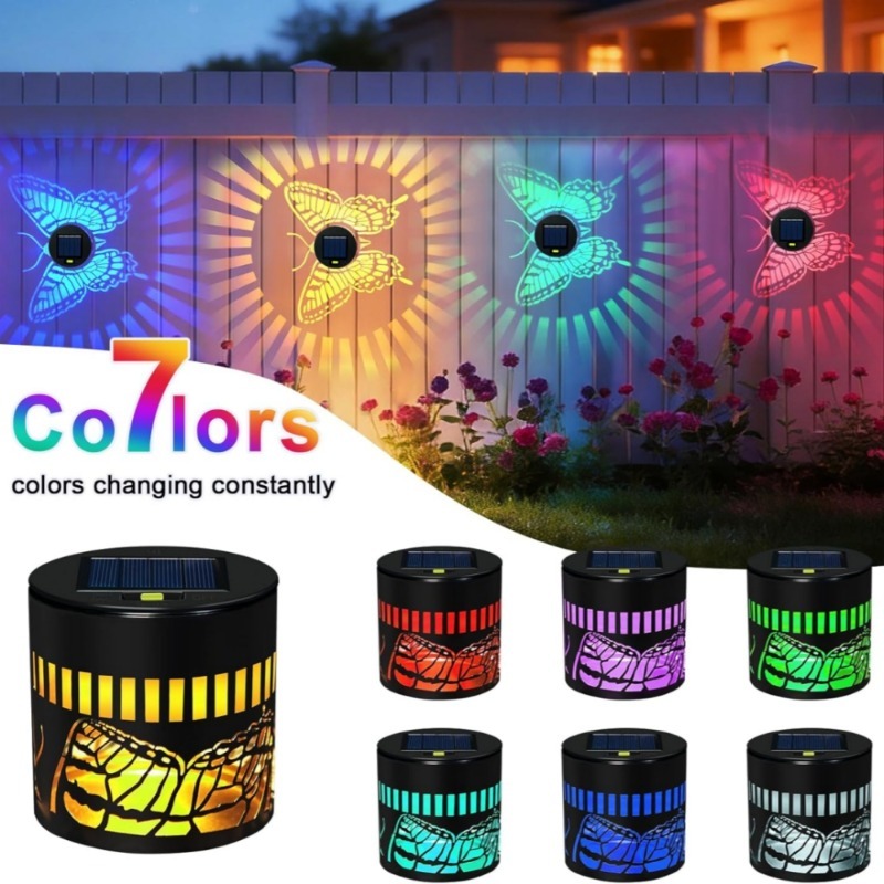 Outdoor Lighting On Fence - Декоративные солнечные светильники-бабочки для сада, стены,