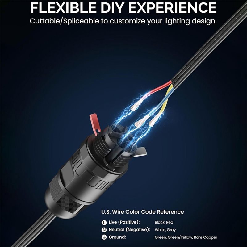 Outdoor Lighting Govee - Водонепроницаемый соединитель DT17 с мужским выходом