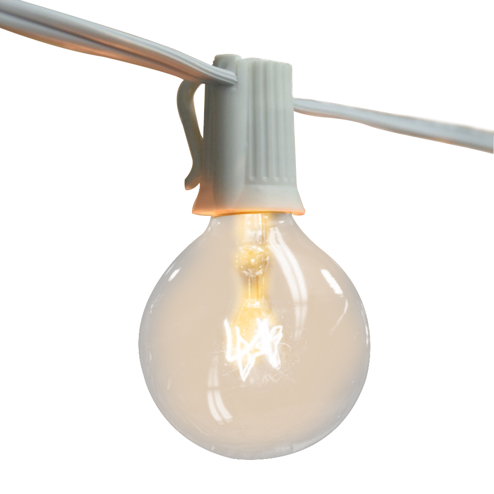 Outdoor Lighting Socket - Винтажная гирлянда G40 с прозрачными лампочками,