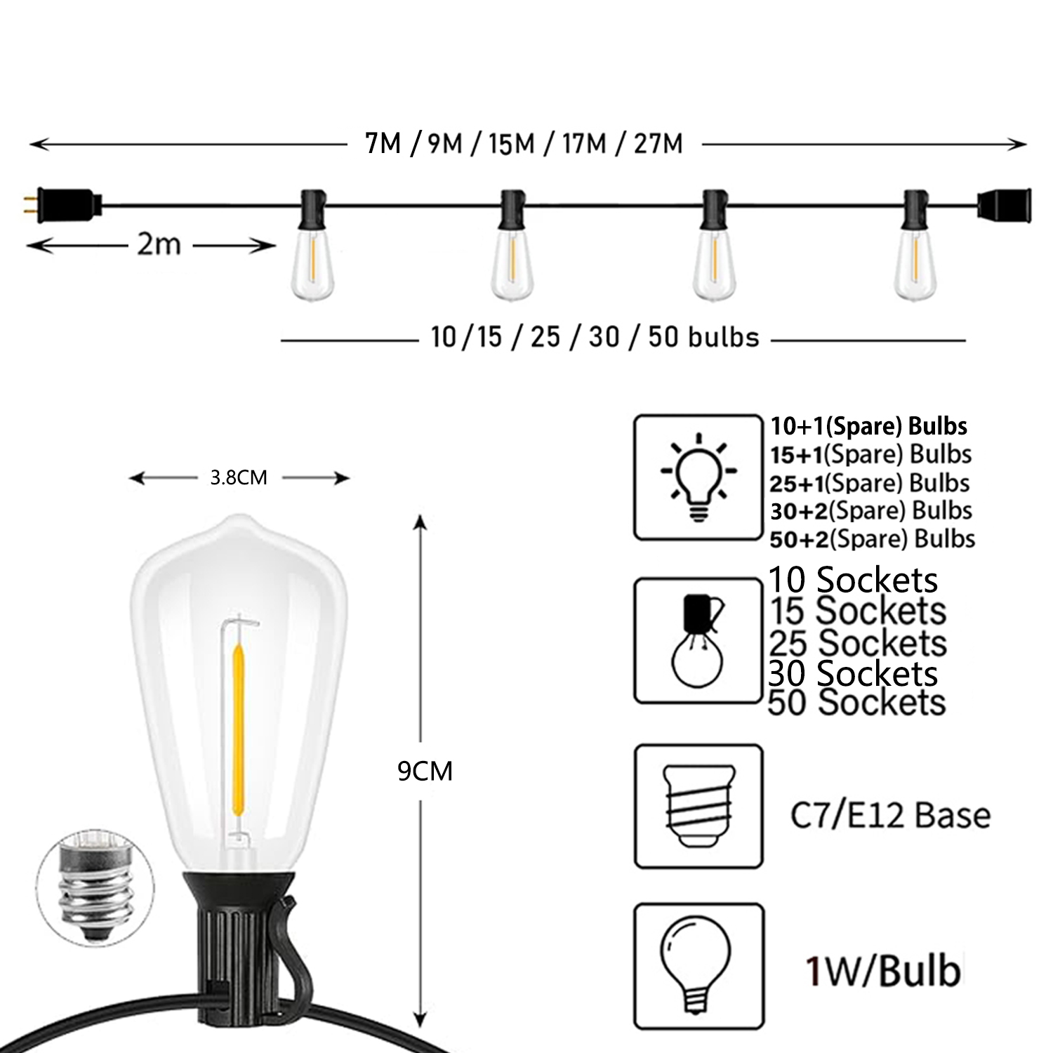 ST38 Фестон 220 В светодиодный – обзор и цена Outdoor Lighting On Fence