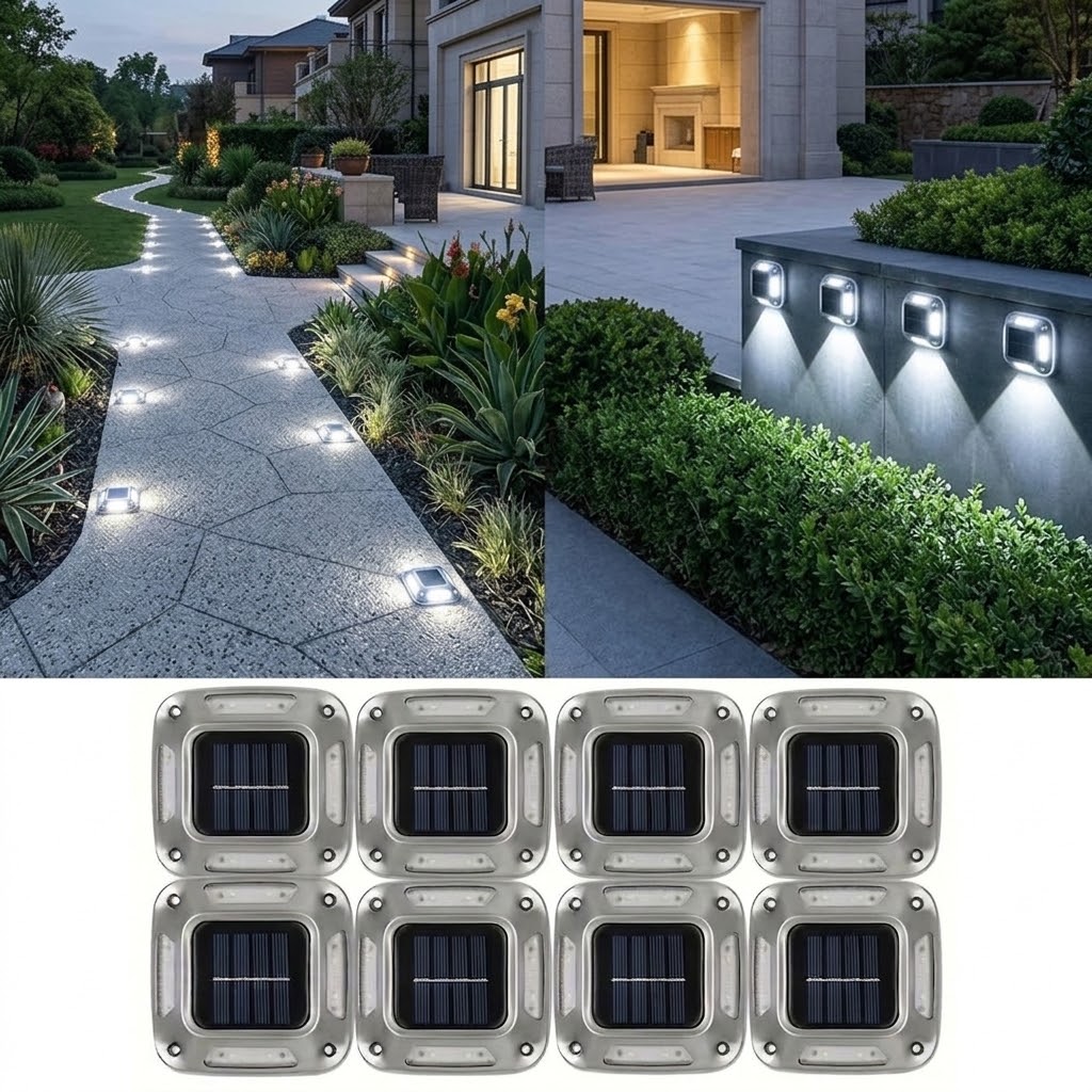 8 шт. солнечных садовых светил – обзор и цена Outdoor Lighting On Stairs