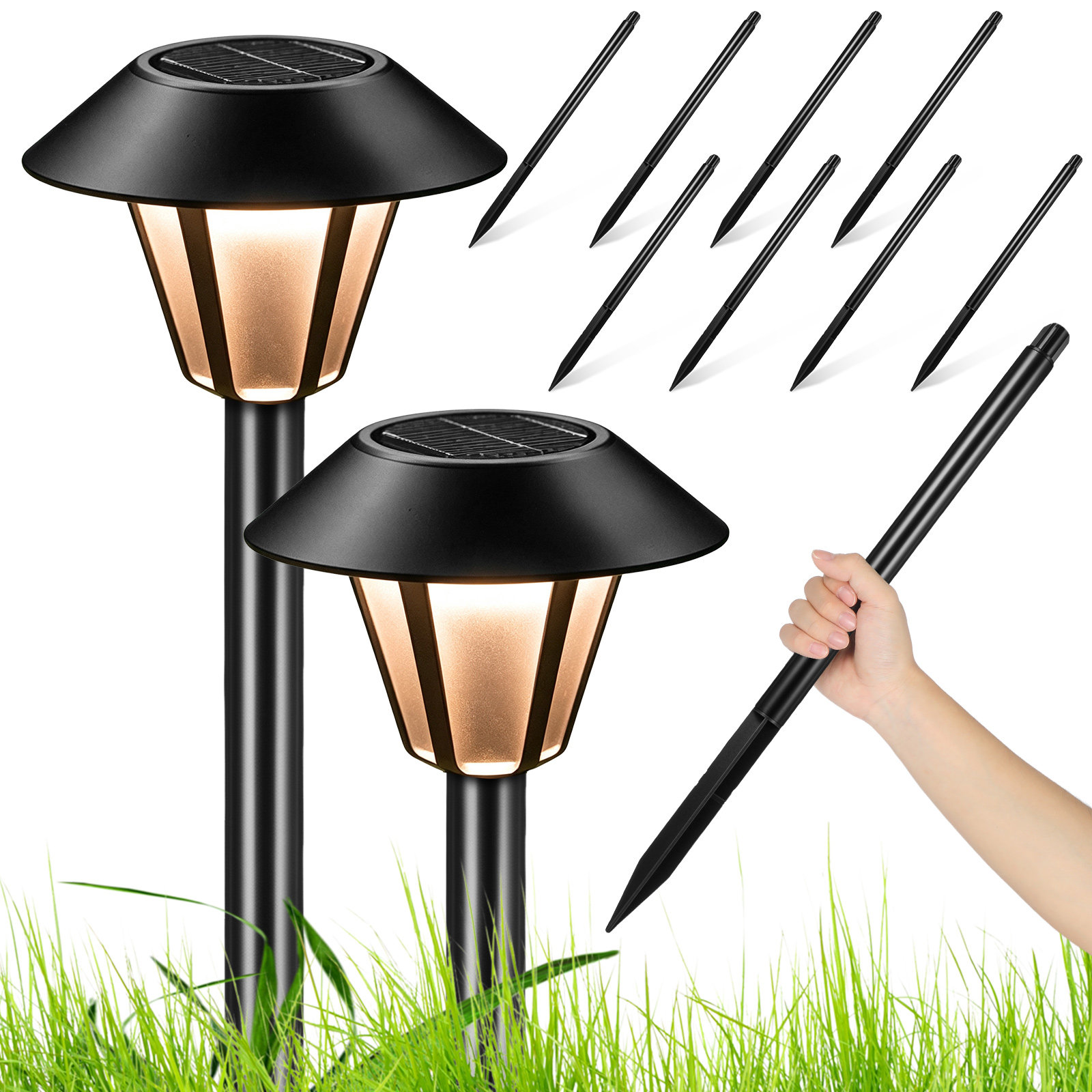Набор из 8 солнечных светильни – обзор и цена Outdoor Lighting Pathway