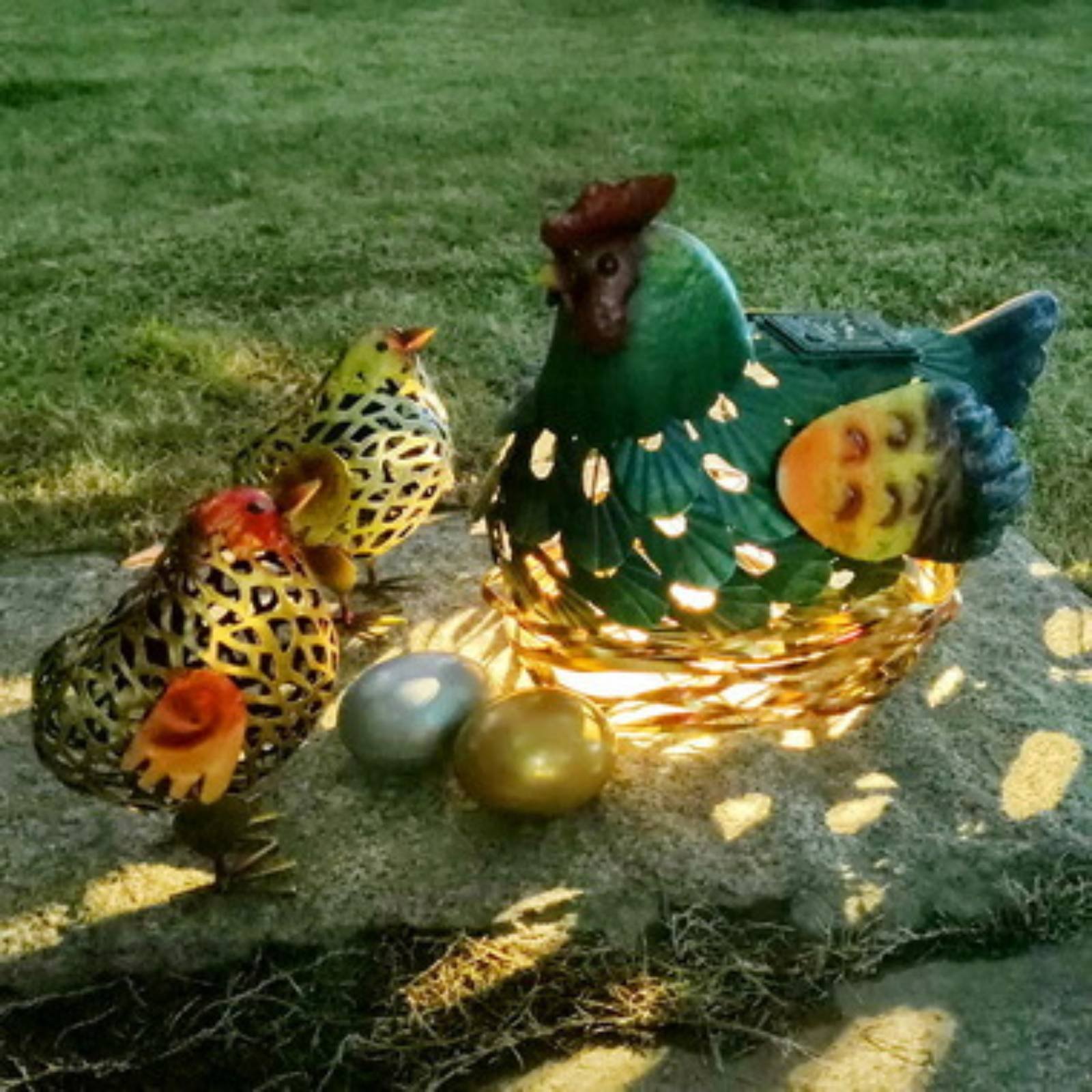 Солнечный фонарь-статуэтка кур – обзор и цена Outdoor Lighting Yard Decoration