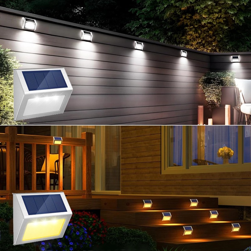 Солнечные ступенчатые светильн – обзор и цена Outdoor Lighting On Fence