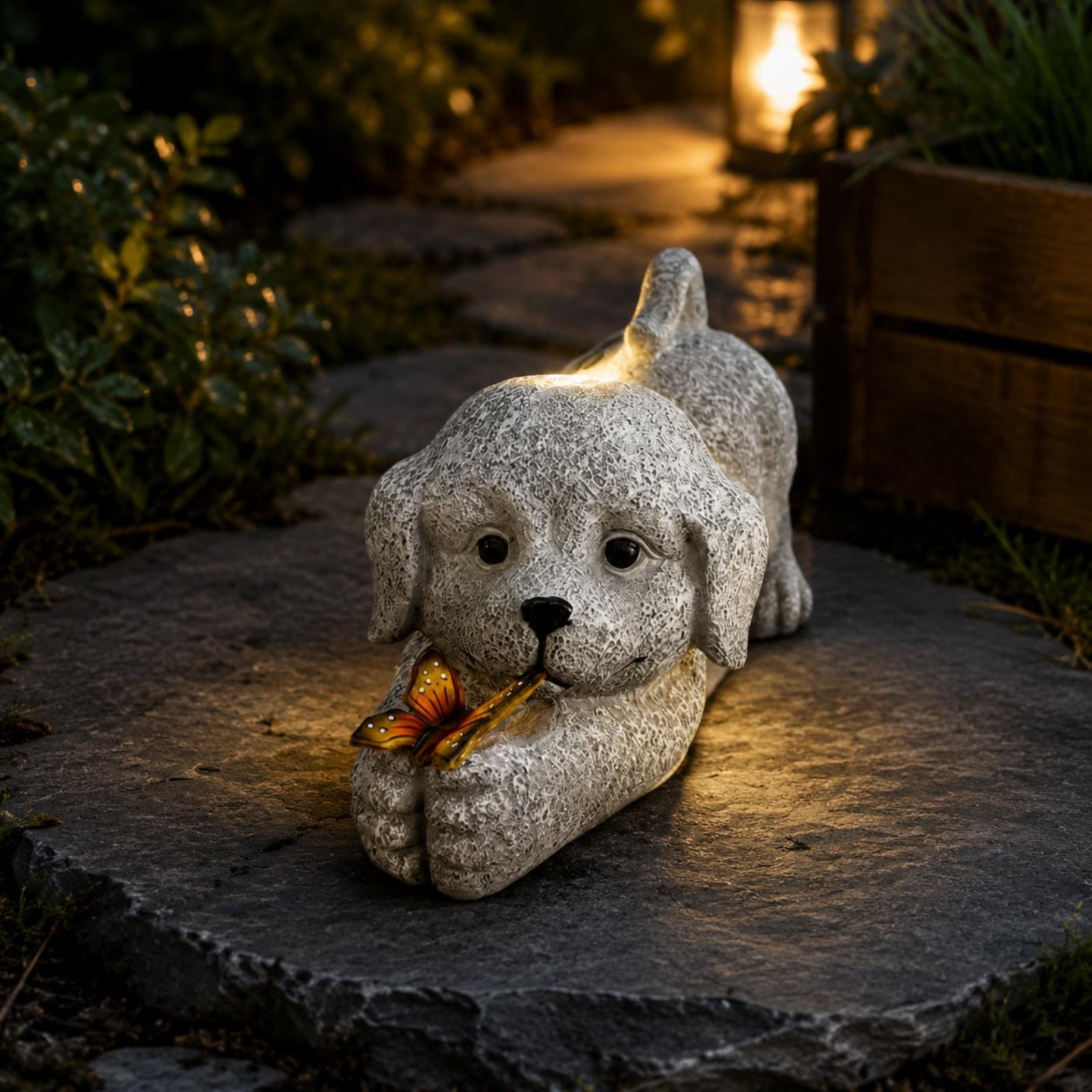 Солнечная статуэтка собаки из  – обзор и цена Outdoor Lighting Yard Decoration
